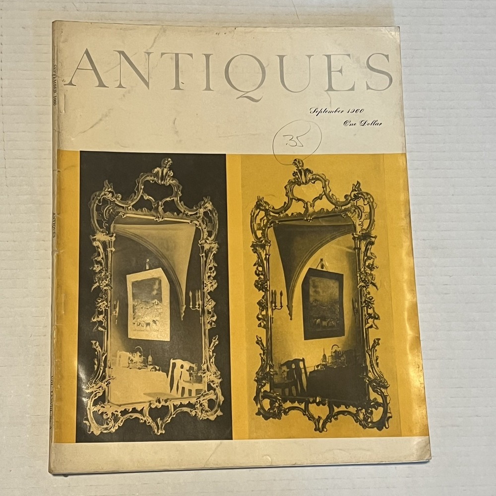 ANTIQUES Magazine September 1960 Ornate Mirror Cover Vintage Corning Museum